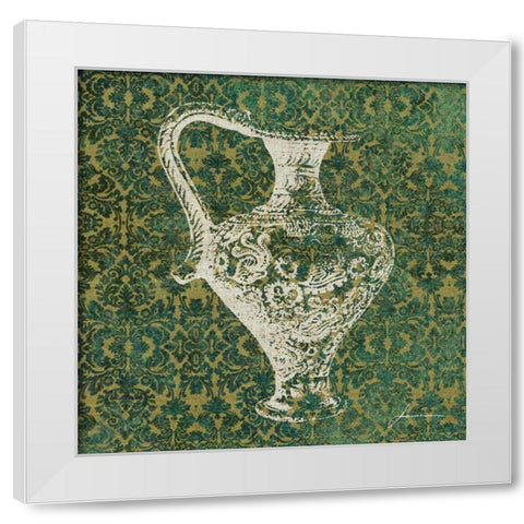 Patterned Bottles III White Modern Wood Framed Art Print by Burghardt, James