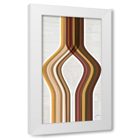 Modern Dance VI White Modern Wood Framed Art Print by Burghardt, James