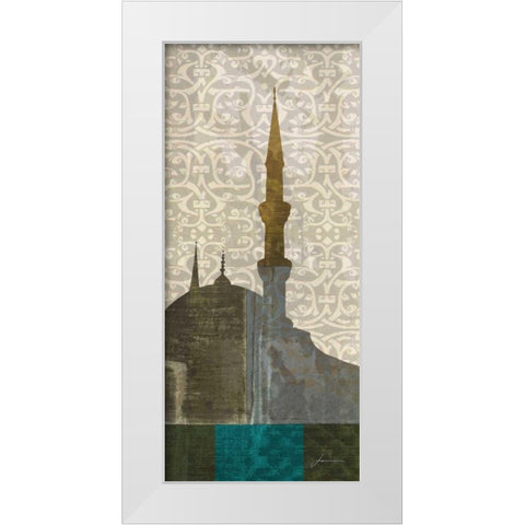 Eastern Spires II White Modern Wood Framed Art Print by Burghardt, James