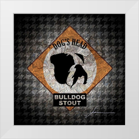 Hounds Tooth I White Modern Wood Framed Art Print by Burghardt, James