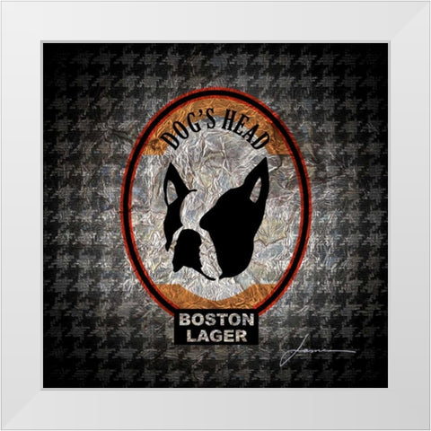 Hounds Tooth IV White Modern Wood Framed Art Print by Burghardt, James