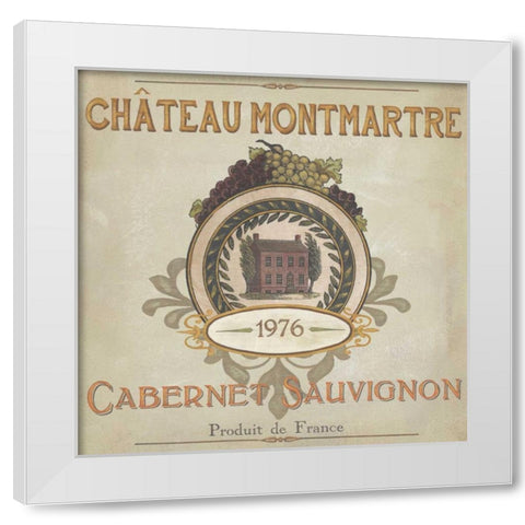 Vintage Wine Labels III White Modern Wood Framed Art Print by Vess, June Erica