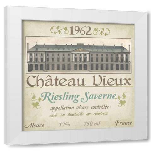 Vintage Wine Labels VII White Modern Wood Framed Art Print by Vess, June Erica