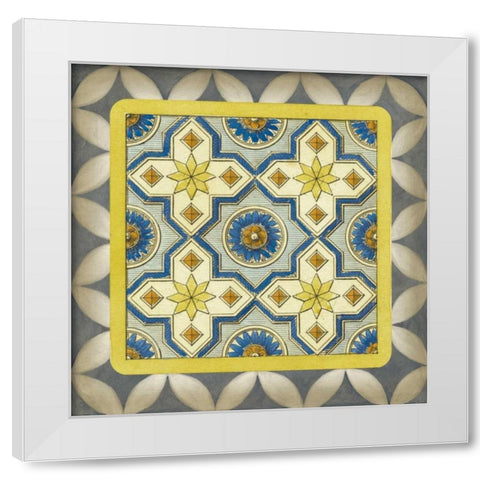 Classic Tile I White Modern Wood Framed Art Print by Vision Studio