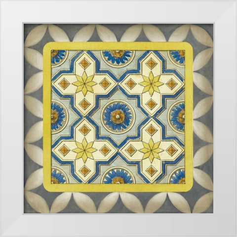 Classic Tile I White Modern Wood Framed Art Print by Vision Studio