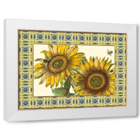 Classical Sunflower II White Modern Wood Framed Art Print by Vision Studio