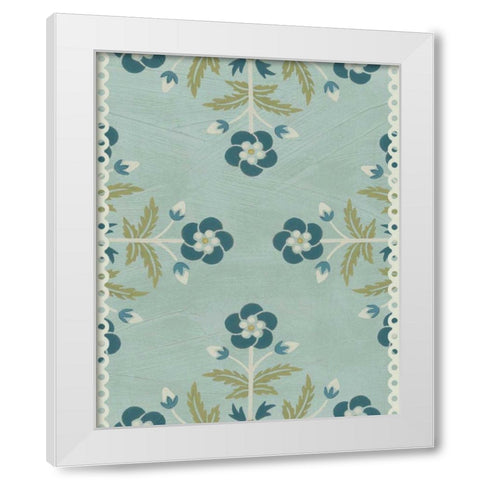 Cottage Vignette I White Modern Wood Framed Art Print by Vess, June Erica