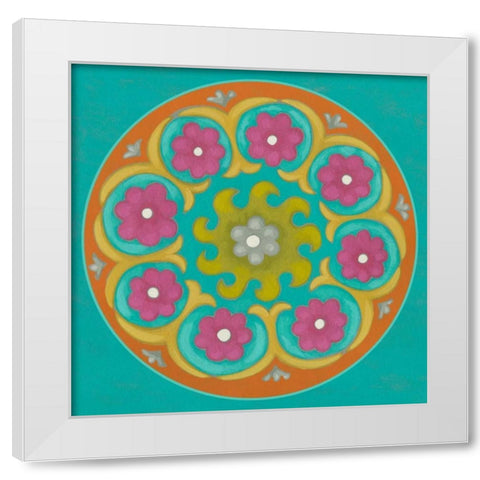 Celebration Suzani II White Modern Wood Framed Art Print by Zarris, Chariklia