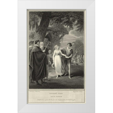 Winters Tale White Modern Wood Framed Art Print by Unknown