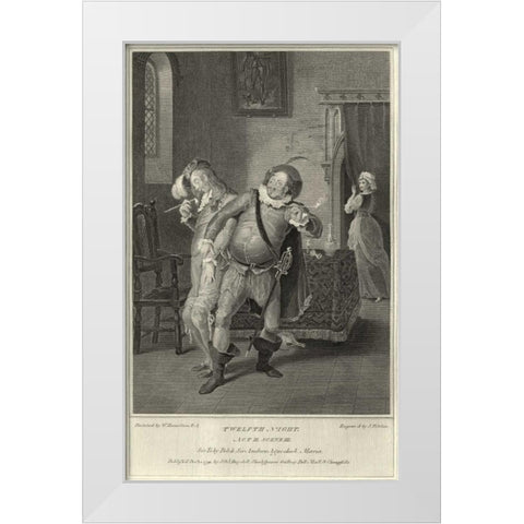 Twelth Night White Modern Wood Framed Art Print by Unknown