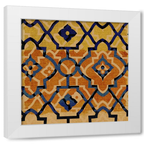 Morocco Tile V White Modern Wood Framed Art Print by Mountain, Ricki