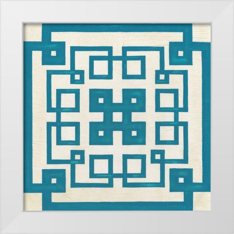 Maze Motif VIII White Modern Wood Framed Art Print by Vess, June Erica