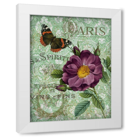 Memories of Paris II White Modern Wood Framed Art Print by White, Abby