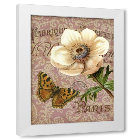 Memories of Paris III White Modern Wood Framed Art Print by White, Abby