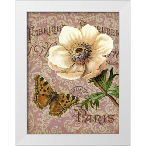 Memories of Paris III White Modern Wood Framed Art Print by White, Abby