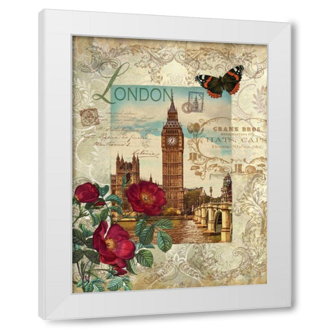 Eternal London White Modern Wood Framed Art Print by White, Abby