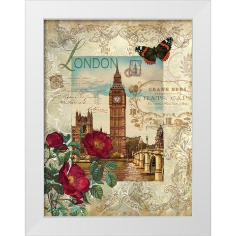 Eternal London White Modern Wood Framed Art Print by White, Abby