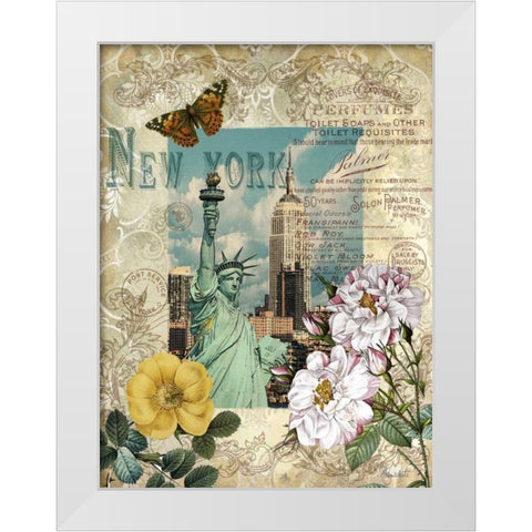 Eternal New York White Modern Wood Framed Art Print by White, Abby