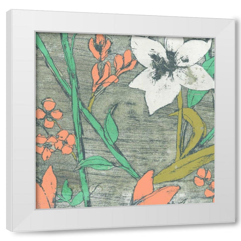 Tropicana II White Modern Wood Framed Art Print by Goldberger, Jennifer