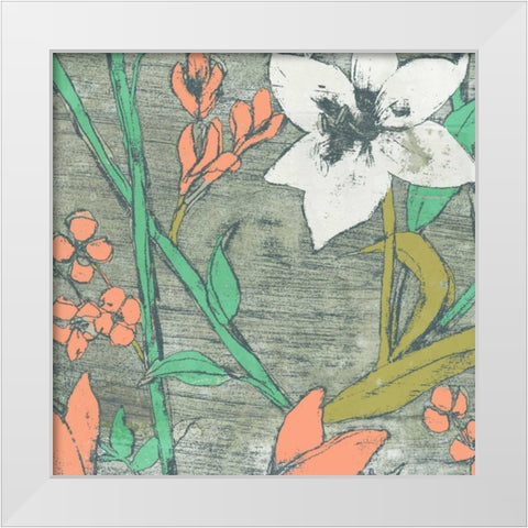 Tropicana II White Modern Wood Framed Art Print by Goldberger, Jennifer