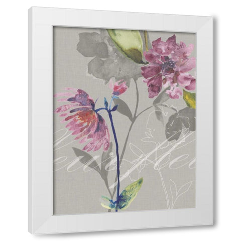 Violette Fleur II White Modern Wood Framed Art Print by Mosley, Kiana