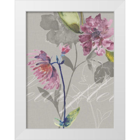 Violette Fleur II White Modern Wood Framed Art Print by Mosley, Kiana