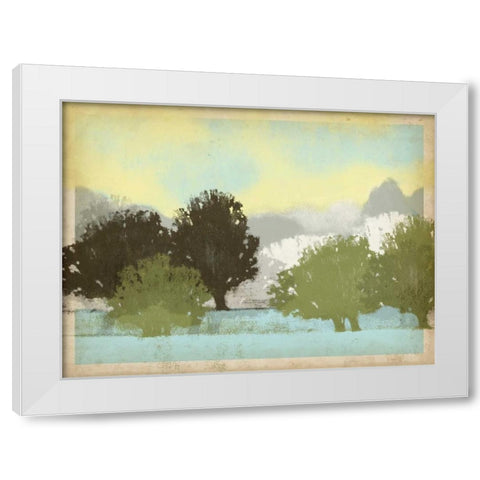 Serene Park I White Modern Wood Framed Art Print by Vision Studio