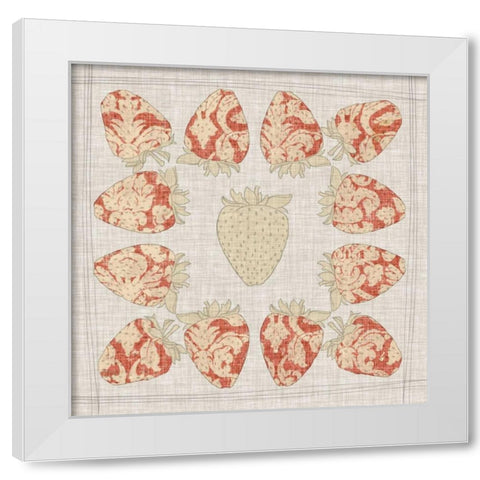 Contour Fruits and Veggies IX White Modern Wood Framed Art Print by Vision Studio