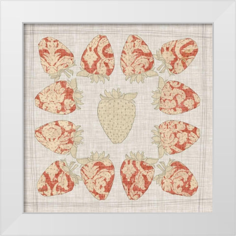 Contour Fruits and Veggies IX White Modern Wood Framed Art Print by Vision Studio