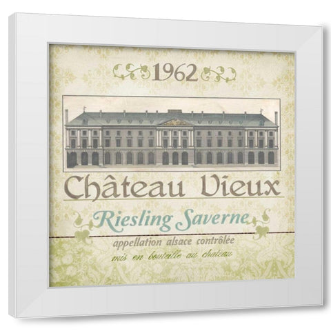 White Wine Labels III White Modern Wood Framed Art Print by Vess, June Erica