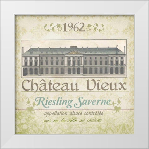 White Wine Labels III White Modern Wood Framed Art Print by Vess, June Erica