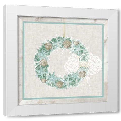 Coastal Christmas II White Modern Wood Framed Art Print by Vision Studio