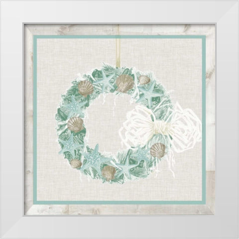 Coastal Christmas II White Modern Wood Framed Art Print by Vision Studio