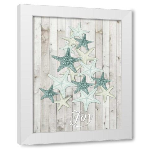 Coastal Christmas III White Modern Wood Framed Art Print by Vision Studio