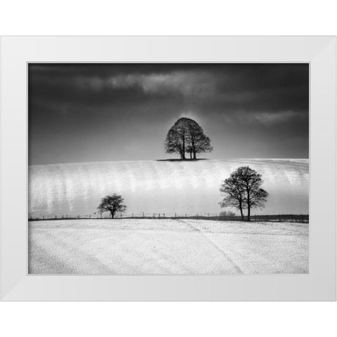 Winter Triangle White Modern Wood Framed Art Print by Henson, Martin