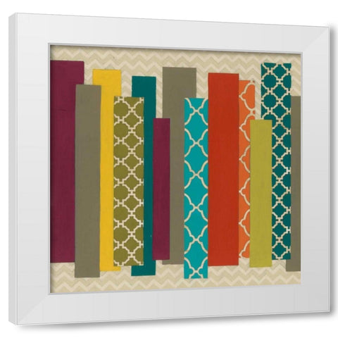 Patternscape III White Modern Wood Framed Art Print by Vess, June Erica