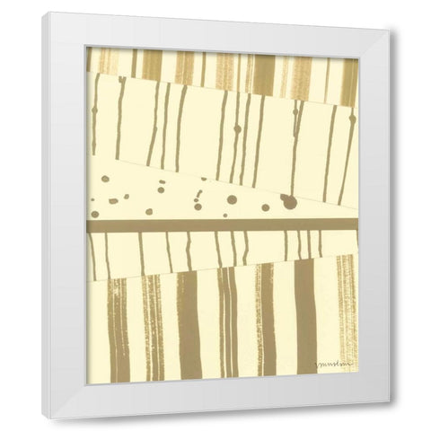 Papyrus Collage I White Modern Wood Framed Art Print by Lam, Vanna