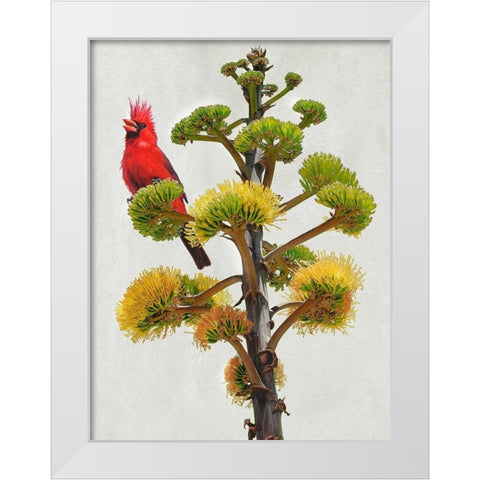 Avian Tropics I White Modern Wood Framed Art Print by Vest, Chris
