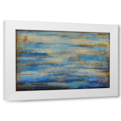 Blue Bay Jazz White Modern Wood Framed Art Print by Ashley, Erin