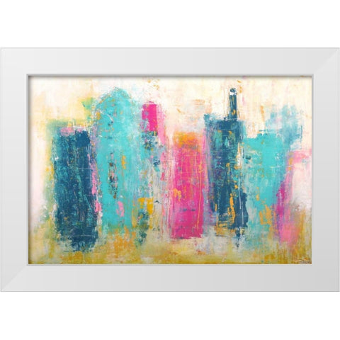 City Dreams White Modern Wood Framed Art Print by Ashley, Erin