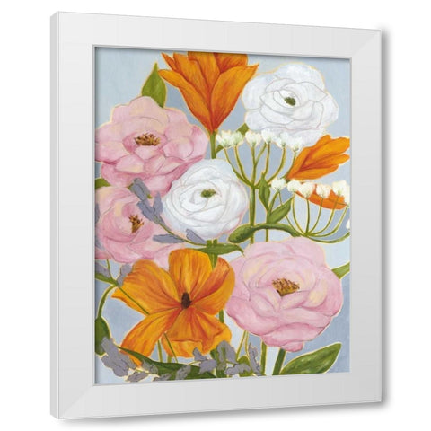 Morning Bouquet I White Modern Wood Framed Art Print by Popp, Grace