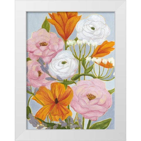 Morning Bouquet I White Modern Wood Framed Art Print by Popp, Grace