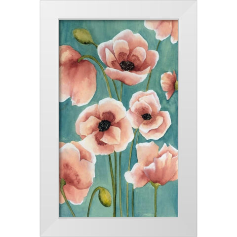 Freckled Poppies II White Modern Wood Framed Art Print by Popp, Grace