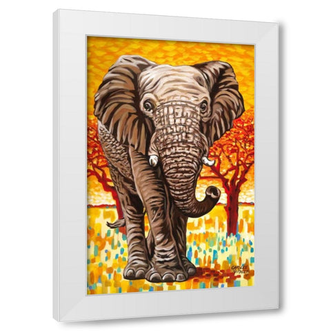 Wild Africa I White Modern Wood Framed Art Print by Vitaletti, Carolee