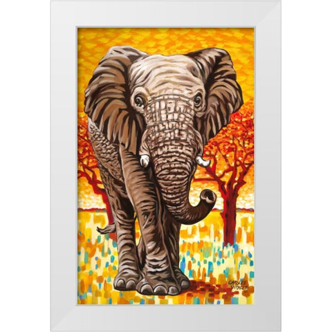 Wild Africa I White Modern Wood Framed Art Print by Vitaletti, Carolee