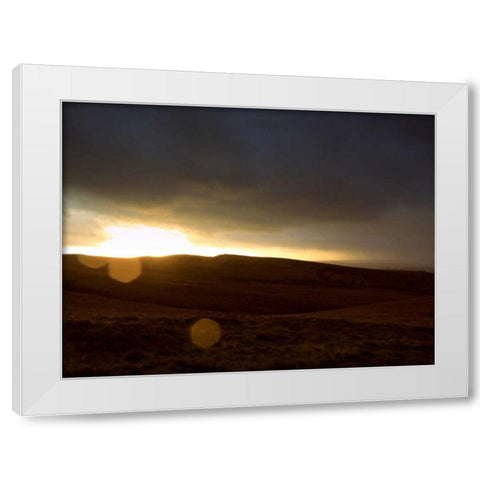 Stormy Sunset I White Modern Wood Framed Art Print by Bell, Lillian