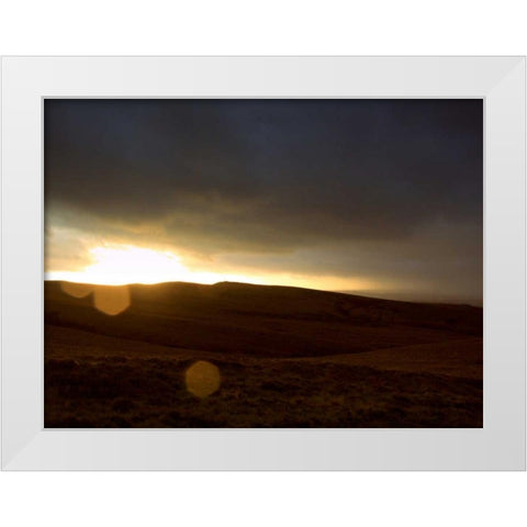 Stormy Sunset I White Modern Wood Framed Art Print by Bell, Lillian