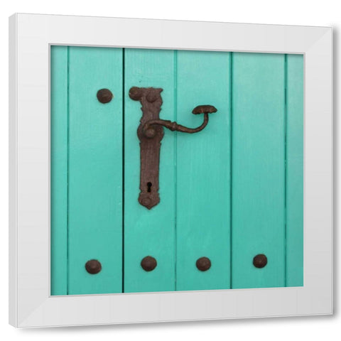 Rustic Turquoise Details II White Modern Wood Framed Art Print by Bell, Lillian