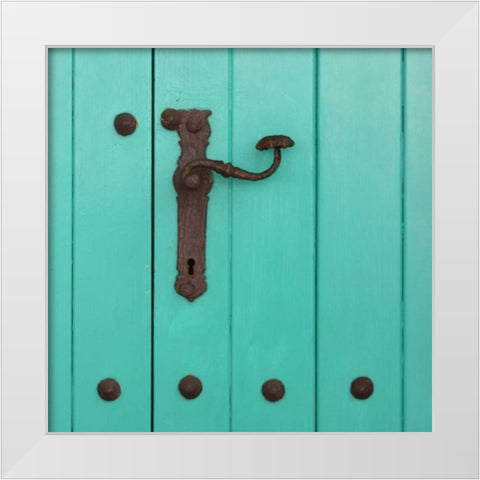 Rustic Turquoise Details II White Modern Wood Framed Art Print by Bell, Lillian