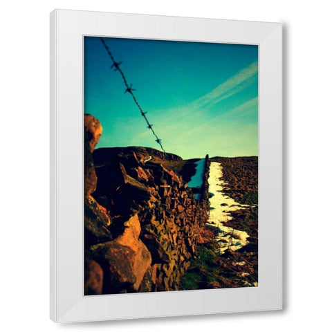 Blue Skies I White Modern Wood Framed Art Print by Bell, Lillian